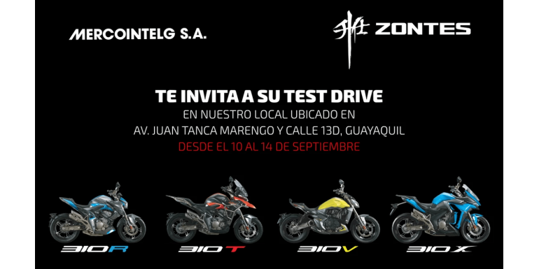 Test drive Guayaquil desde el 10 al 14 de Septiembre